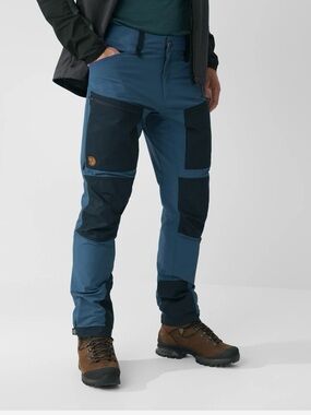 Fjallraven Men's Two-Tone Blue Cargo Hiking Pants - KEB AGILE TROUSERS